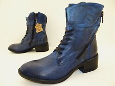 Tiggers Stiefelette Boots Stiefel Biker Damen Schuhe Leder Gr.42 Blau