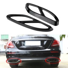 2x Auspuffblende für Mercedes W205 W213 S213 C238 W176 Auspuff Abdeckung Schwarz