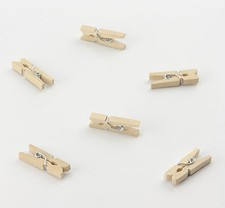 100 Mini Wäscheklammern Holz natur Deko Klammern Dekoration Geschenk  