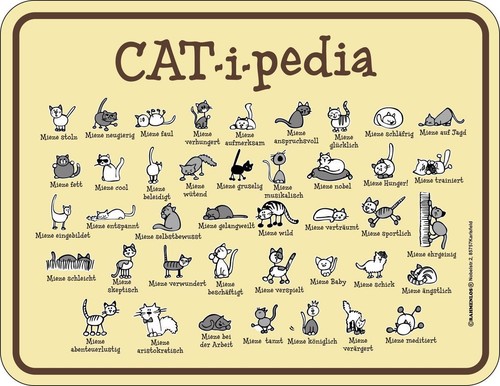 Blechschild katze cat pedia - blechschild, cat-i-pedia