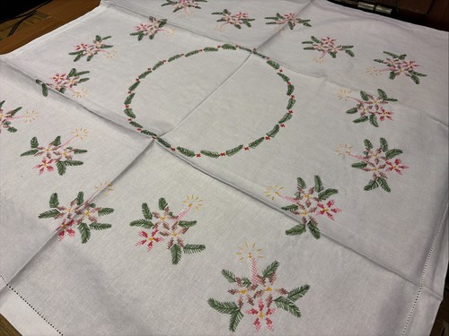Tischdecke kerzen kreuzstich - tischdecke,