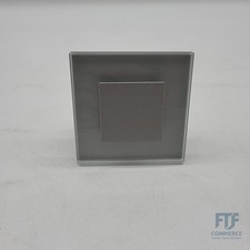 LED Treppenlicht Kaltweiß 1W Glas Unterputz Silber Alu Stufenbeleuchtung 230V