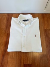 Ralph Lauren Oxford Hemd Weiß Classic Gr. M (Slim Fit)