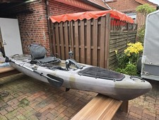 Angelkajak,Kajak mit Pedalantrieb, Grapper Catfish mit Trailer