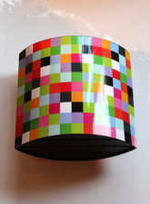 Remember Papierkorb Wasty Design Mosaik farbige Quadrate ovale Form Rarität