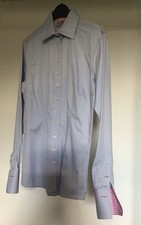 Umani Bluse Gr. S - DE Gr. 36 - Blau/Pink kariert - Manschettenbluse - TOP !!!