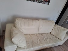 Große Ledercouch gebraucht weiß