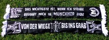 München Schal "WENN ICH STERBE" Ultra Fan Kutte Kurve +NEU+ 100% Acryl + 
