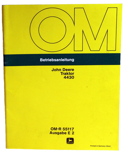 Betriebsanleitung john deere - john,