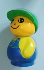 Lego Duplo Primo Figur Mann mit Latzhose blau