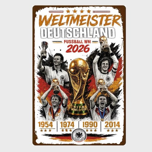 Blechschild fußball - blechschild,