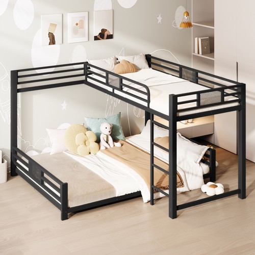 Förm metall etagenbett - l-förm,