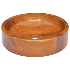 Waschbecken Badezimmer Aufsatzwaschbecken Massivholz Teak ´40x10 Cm