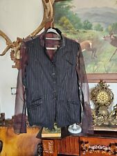 Rundholz Damen Bluse M 40 Wolle Polyester Seide Patchwork