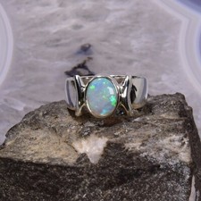 Edelopal ring 925er silber - edelopal, ring,