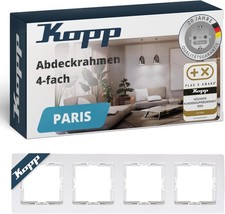 Kopp PARIS 4-fach Abdeckrahmen Rahmen für Steckdosen & Schalter Steckd