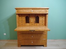Biedermeier Sekretär Birke Maserfurnier Originale Schellack Oberfläche um 1850