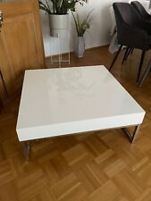 Maison du Monde Couchtisch, weiß/silber, 80×80x30cm