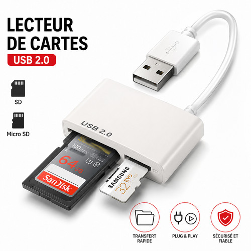 Usb kartenleser 1 sd - in, tf