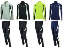 AIRTRACKS Thermo Funktions Laufset - Fleece Laufshirt Langarm Pro+Tight Lang Pro