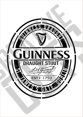 Guinness zugschablone - guinness,