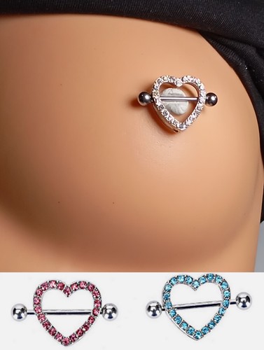 Herz brustwarzen piercing - ,
