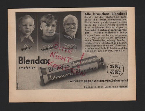 Mainz werbung 1941 blendax - werbung,
