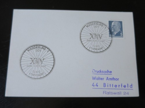 Beleg 1972 magdeburg mit - beleg,