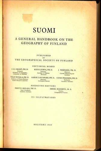 Suomi general handbook on - suomi, a