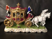 Porzellan Figur  Kutsche