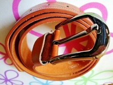  Design echt Ledergürtel braun 3,5 cm Damen / Herrengürtel Gürtel 135 cm NEU