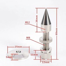 DE 4 Paar M8 x 60 cm Kupfer Lautsprecher Spike Sanierungsstand Lautsprecher Pad