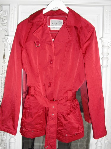 Jacke rot glänzend 46 - glänzend, gr.
