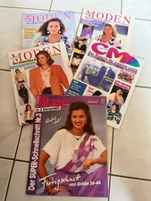 4 Hefte zum Nähen, 1 Fertigschnitt,  mit Schnittmuster Sommer, Blusen, Seide