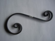 Alberts S - Schnörkel Ornament 270x110mm Stahl Vierkant Schmiedeeisernes Element