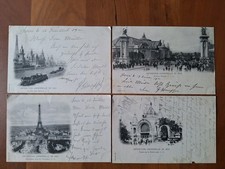 4 AK Paris, Exposition universelle de 1900, Weltausstellung Eifelturm usw