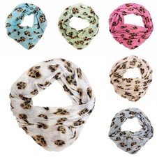 Leopard Herz Loop Schal Silk