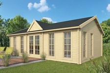 70mm Gartenhaus ISO  820x520 cm Clockhouse Holz Holzhaus Blockhaus