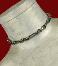 Konplott Kette silber "Casual" Swarovski Strassteine weiss neu