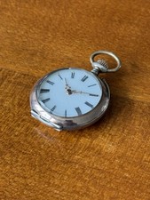 Feinste antike Taschenuhr Damen Silber 800 Bicolor Roségold um 1930!