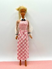 Alte Barbie Puppenkleidung - Quick Girl 1973 Gingham 4220
