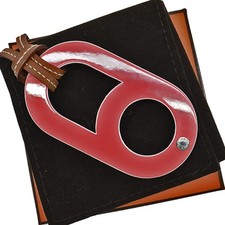 Hermes Halskette Variation braun rosa schwarz Vaux Swift Lack Anhänger Damen