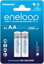 2 x Panasonic Eneloop BK-3MCDE NEUESTE VERSION Akku Akkus Typ AA Mignon