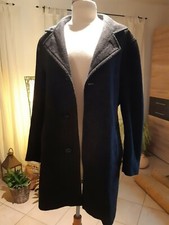 Mantel kurz Herren, Fischgrät, Einreiher, Wolle, schwarz/grau, Gr. 46, Bugatti