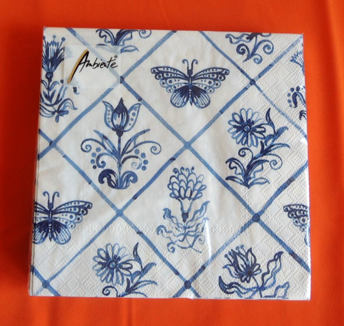 Servietten fliesen blau - fliesen,