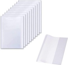 Buchumschlag 16K 10 Stück Transparent, 19.5x 26cm Bucheinschlagfolie Einstellbar