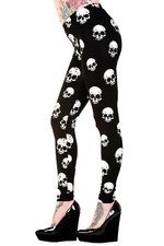 Banned Alternative Leggings Skulls Totenkopf Allover Print 