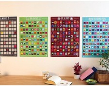 100 Rubbel Bucket List Poster