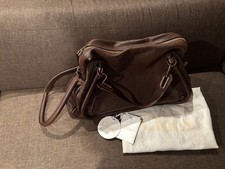 Chloe Paraty Leder Umhängetasche braun 2-Wege Schulter mit Innentasche gebraucht