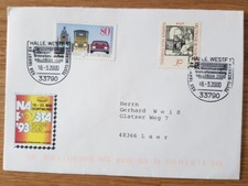 Beleg 40 Jahre BSV Teuto Merkur - Hallensia - Halle Westf 2000 Sonderstempel